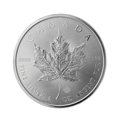 2020年 カナダ メイプルリーフ銀貨 1オンス5枚セット　 カプセルケース付