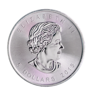 2015年カナダ メイプル銀貨 1オンス カプセルケース付