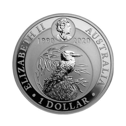 貨幣純銀 オーストラリア カワセミ銀貨 1オンス 2019年 コインカプセル入り