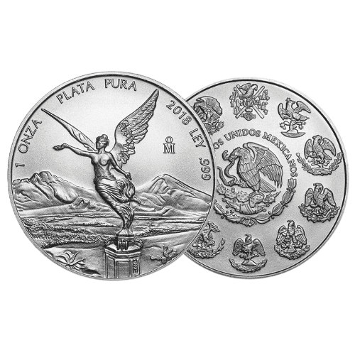 恵比寿コイン｜2018年 メキシコ リベルタード銀貨 1オンス カプセル