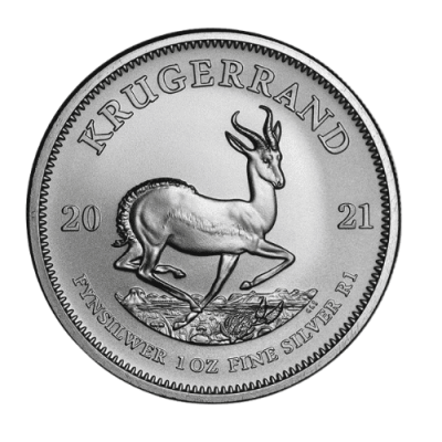 【新品未使用】2021年 南アフリカ 『クルーガーランド銀貨 』1オンス  カプセルケース付