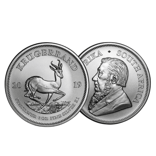 2019年 南アフリカ クルーガーランド銀貨 1オンス （クリアケース付）