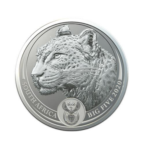 2020年 南アフリカ BIG FIVE1 『ヒョウ』 地金型銀貨 1オンス ブリスターケース付 限定15,000枚 新品