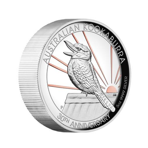 2020年 オーストラリア カワセミ ローズゴールドメッキ銀貨 5オンス 限定500  専用ケース付き