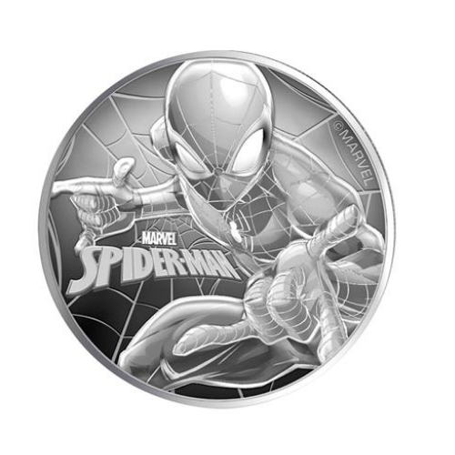 2017年 ツバル Marvelシリーズ『 スパイダーマン』銀貨 1オンス カプセルケース