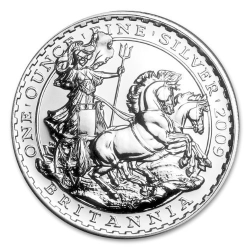 2009年 イギリス ブリタニア 銀貨 1オンス セカンダリー カプセルケース付 