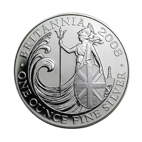 2008年 イギリス ブリタニア 銀貨 1オンス セカンダリーカプセルケース付 