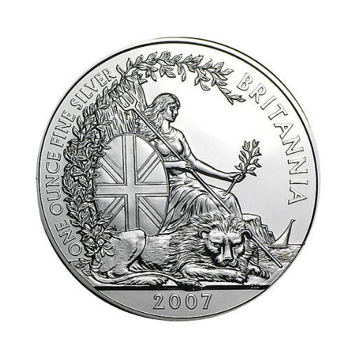 2007年 イギリス ブリタニア銀貨 1オンス 新品未使用 カプセルケース付 