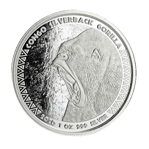 新品未使用】2020年 コンゴ 『シルバーバック・ゴリラ』銀貨 1オンス（カプセルケース付 ）｜恵比寿コイン