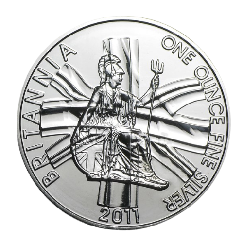 2011 イギリス ブリタニア地金型銀貨 1オンス カプセルケース付 新品未使用