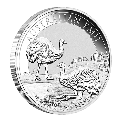PT種類2018   オーストラリア 1オンス銀貨 エミュー MS 70 NGC