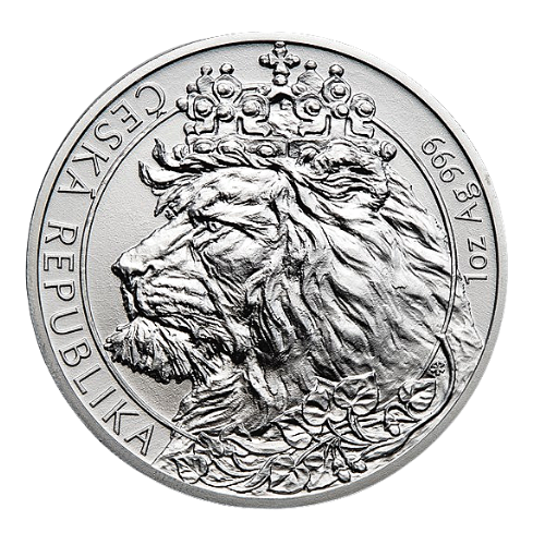 【新品未使用】2021年 ニウエ『チェコの国章ライオン』銀貨 1オンス カプセルケース付 限定24,000枚