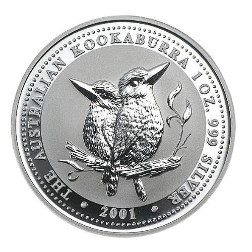 2001年 オーストラリア カワセミ銀貨  新品未使用  1オンス  クリアケース付