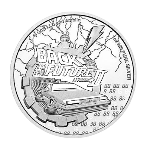 2021 ニウエ『バック・トゥ・ザ・フューチャーパート2』1オンス 地金型銀貨 カプセルケース付き 限定10000 新品