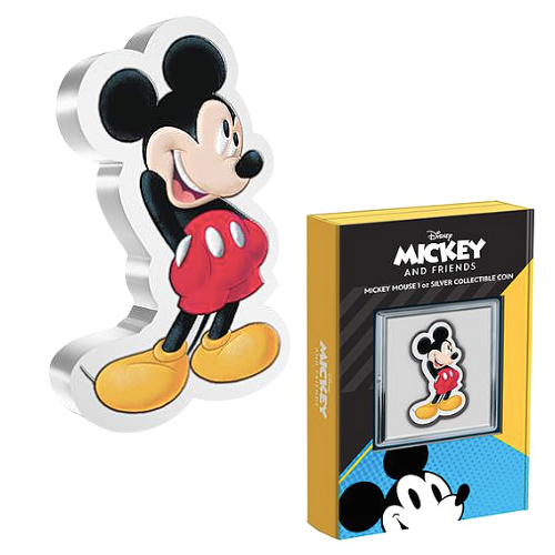 2021 ニウエ ディズニー ミッキーマウス&フレンズ 『ミッキーマウス』カラープルーフ銀貨 1オンス 専用箱 新品 限定10000