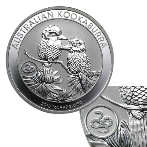 2013 オーストラリア カワセミ銀貨 スネーク刻印 1オンス クリアケース付 新品