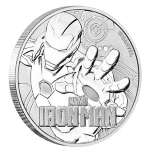 2018 ツバル Marvelシリーズ『 アイアンマン』地金型銀貨 1オンス クリアケース 新品
