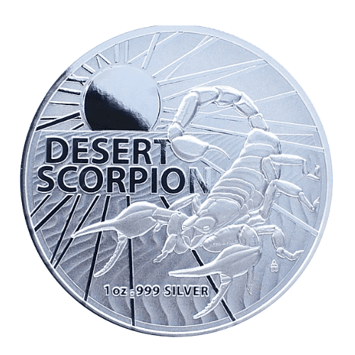 2022オーストラリア『砂漠のサソリ』 1オンス 地金型銀貨 クリアケース付 限定25000 新品｜恵比寿コイン