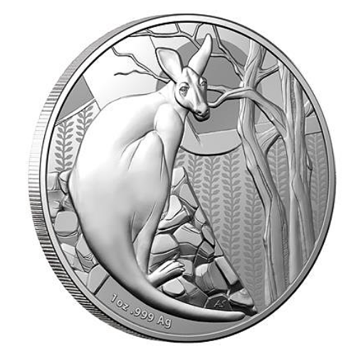 2022オーストラリア限定デザイン『カンガルー』地金型銀貨 1オンス