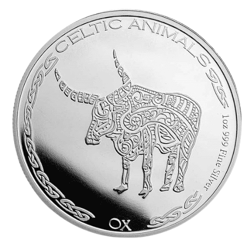 2020チャド共和国 『牛』1オンス地金型銀貨 クリアケース付 新品