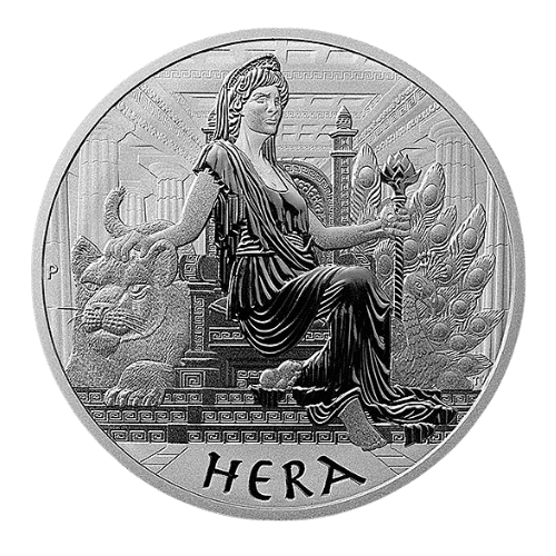 2022年 ツバル オリンパスの神々シリーズ 『ヘラ』 1オンス（31.1g） 銀貨  新品 カプセルケース付き