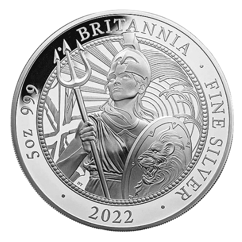 【新発売】 2022イギリス ブリタニア銀貨 5オンスプルーフ 新品 専用箱  限定350