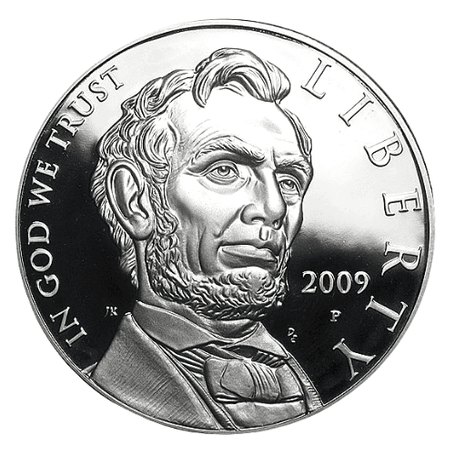 2009アメリカ『リンカーン』プルーフ銀貨 専用箱付 未使用