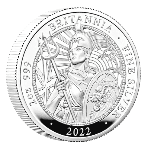 2022年イギリス ブリタニア銀貨 2オンス プルーフ 新品 専用箱付  限定750