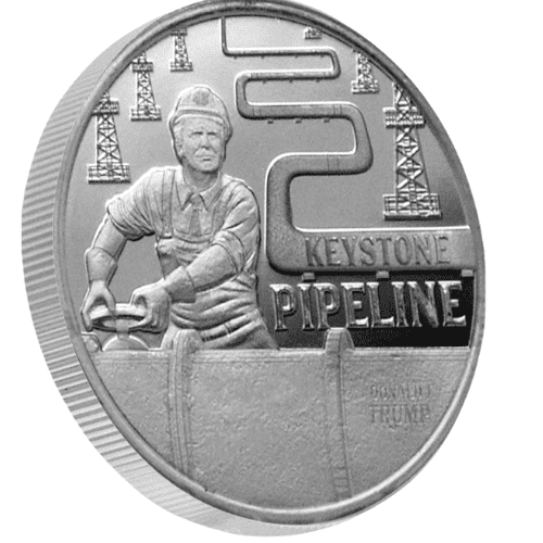 残り1セット トランプ大統領 銀貨銅貨 1オンス 99.9 セット - 工芸品