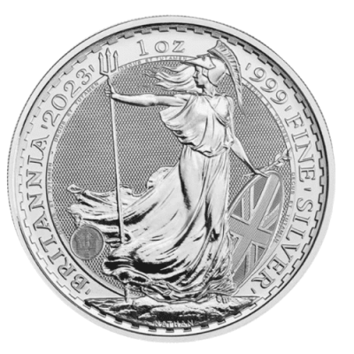 2022 イギリス ブリタニア地金型銀貨 1オンス 新品 クリアケース付