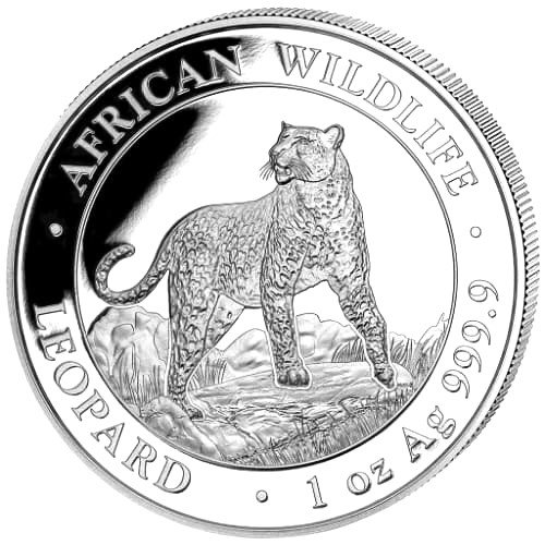 2022年 ソマリア ヒョウ 地金型銀貨 限定30,000枚 1オンス カプセルケース付 新品未使用