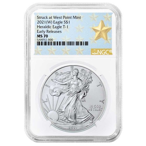 アメリカイーグル銀貨 NGC鑑定 MS70 - 貨幣