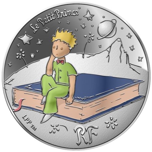 2021年 フランス 75周年記念『星の王子さま』 22.2g カラープルーフ銀貨 限定5,000枚 専用ボックス付き