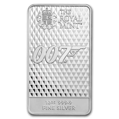 イギリス ジェームズ・ボンド 『007 ダイヤモンドは永遠に』10オンス シルバーバー ブリスターケース 限定6,000本