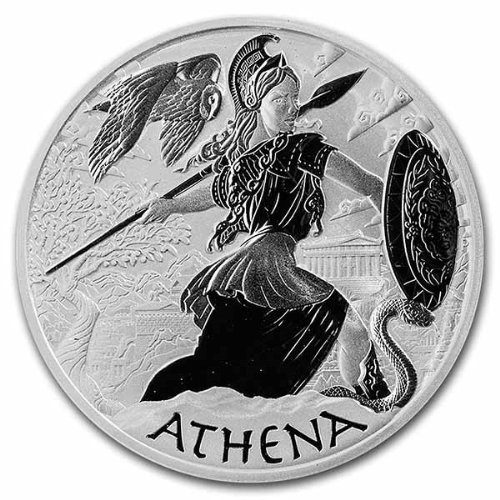 2022 ツバル オリンパスの神々 『アテナ』 1オンス 地金型 銀貨 新品 ...