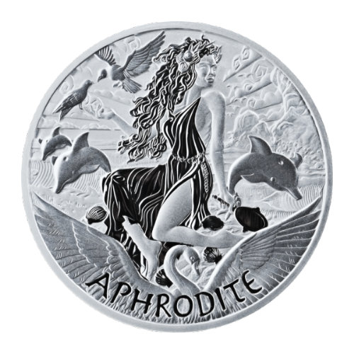 2022 ツバル オリンパスの神々 『アフロディーテ』 5オンス 地金型銀貨 新品 カプセルケース付 限定450枚