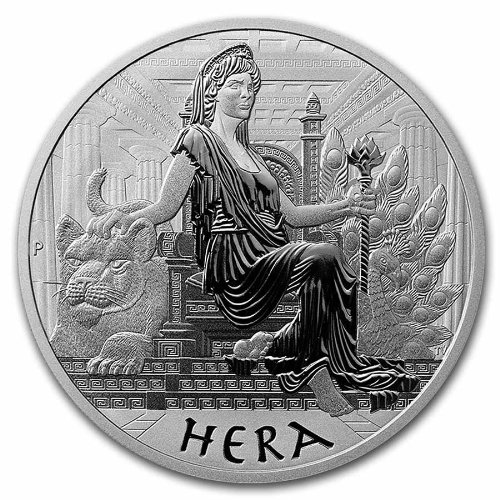 2022 ツバル オリンパスの神々 『ヘラ』 1オンス 地金型銀貨 新品 カプセルケース付 限定13,500枚