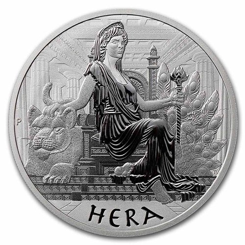 2022 ツバル オリンパスの神々 『ヘラ』 5オンス 地金型銀貨 新品 カプセルケース付 限定450枚