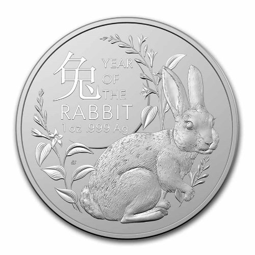 2023 オーストラリア『兎年』地金型銀貨 1オンス クリアケース付 限定50,000枚 新品