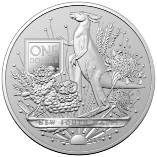 貨幣カンガルー銀貨　2種　サンセット　プルーフ　オーストラリア　最高鑑定