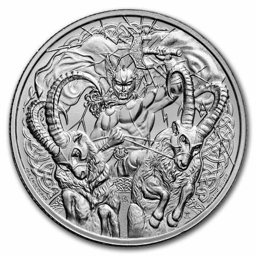 2022 ニウエ 北欧の神『トール』1オンス 地金型銀貨 カプセルケース付 限定2