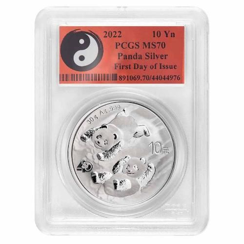 パンダ銀貨 2022 PCGS MS70-