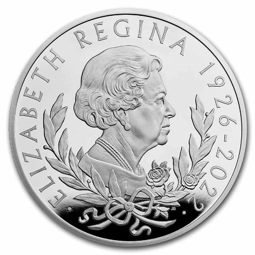 2022 イギリス 『エリザベス女王とチャールズ3世』 プルーフ銀貨 1オンス クリアケース付 新品
