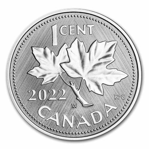 2022 カナダ 『カナダペニーオマージュ』 1オンス 地金型銀貨 大判 