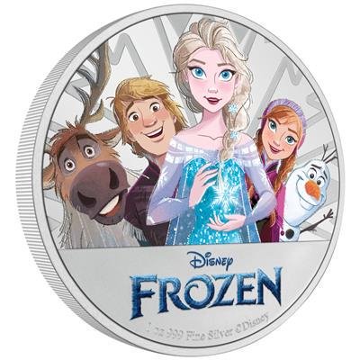 2022 ニウエ ディズニー『アナと雪の女王』 カラープルーフ銀貨 1オンス 専用スタンド付 限定999枚 新品｜恵比寿コイン