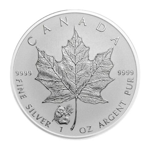 2016年カナダ メイプル銀貨 パンダ刻印 1オンス クリアケース付  新品