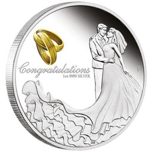 2023 オーストラリア『結婚祝い』 プルーフ銀貨 1オンス クリスタル
