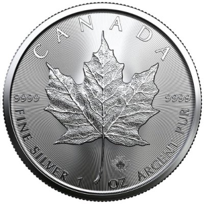 2020年 5枚カナダ メイプル銀貨 1オンス カプセルケース付