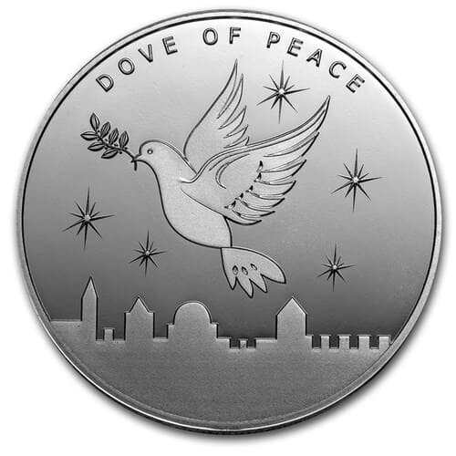 2021 イスラエル 『平和の鳩』1オンス プルーフライクラウンドシルバー クリアケース付 新品