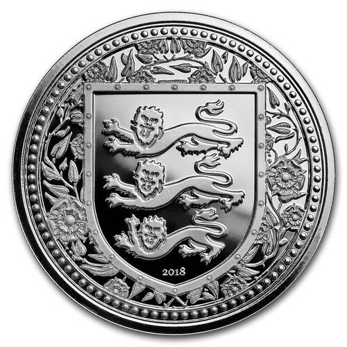 2018 ジブラルタル『王家の紋章』1オンス 地金型銀貨 カプセルケース付 限定50